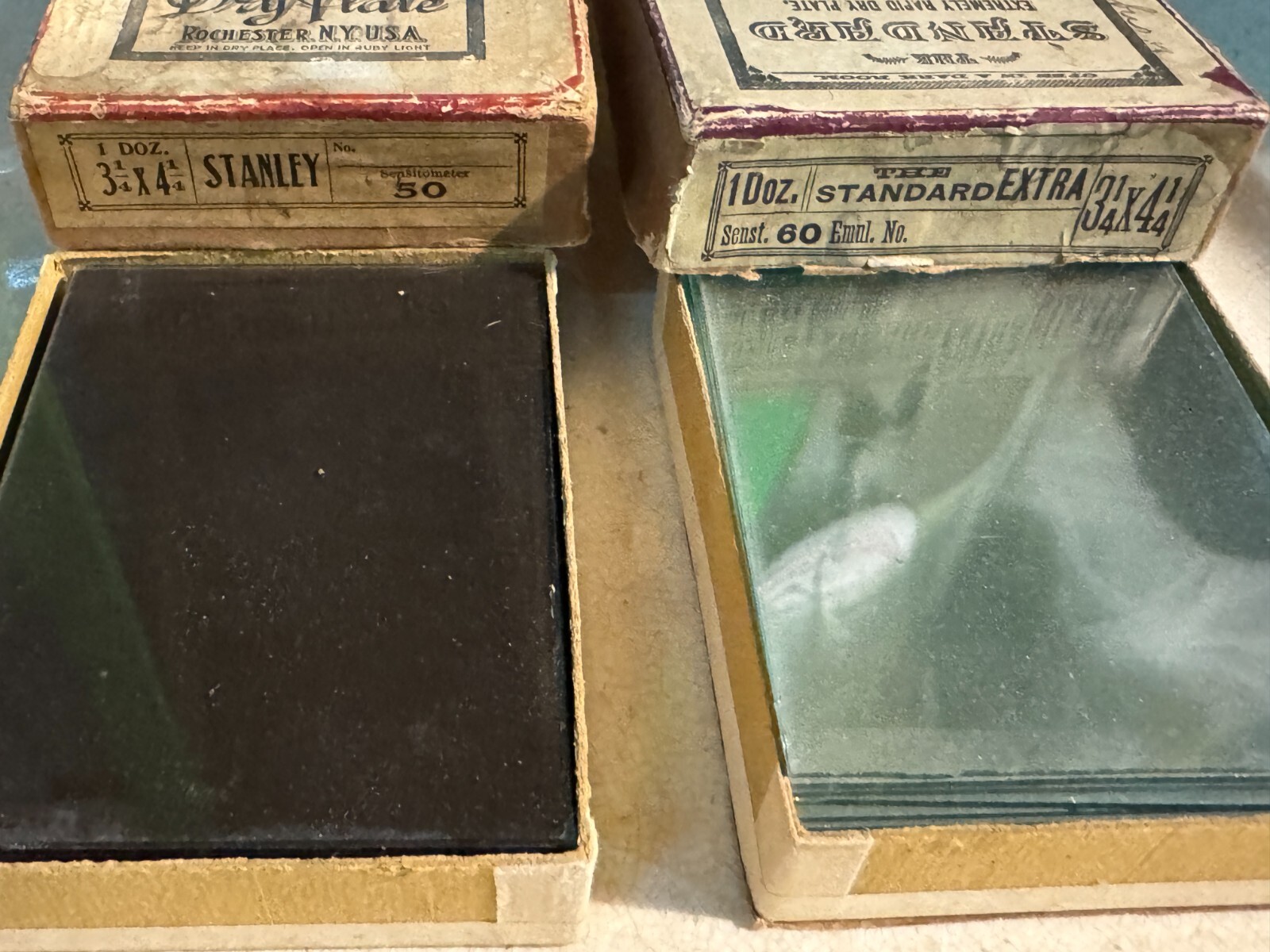 Glass Dry Plate in Original Boxes Stanley & Standard Rochester