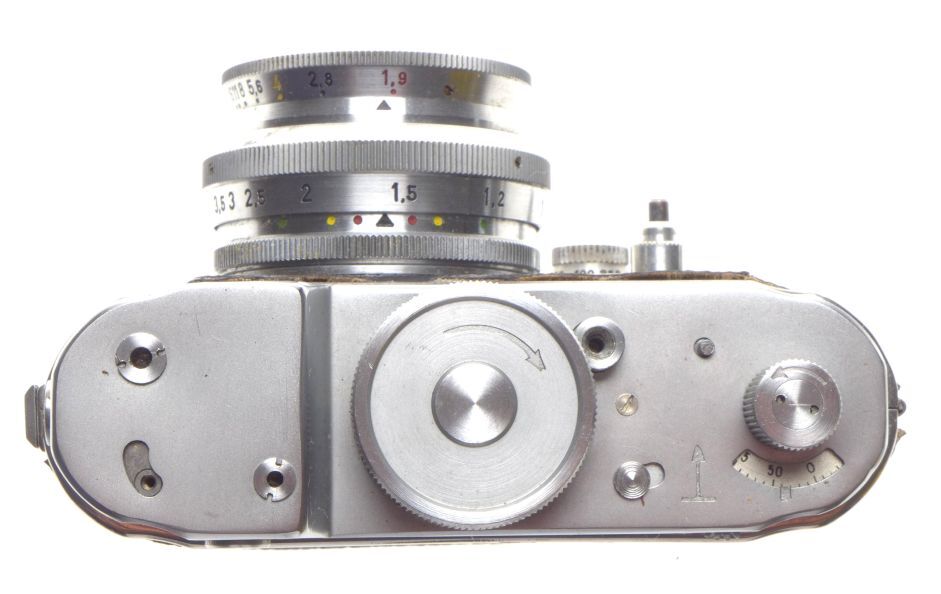 Robot ii 35mm film camera schneider xenon 1:1.9/40 lens leather pouch