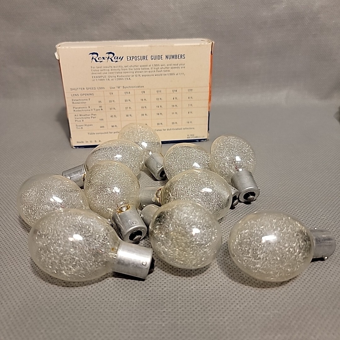 Rex-Ray No. 5 Flash Bulbs -10 Bulbs NO BOX