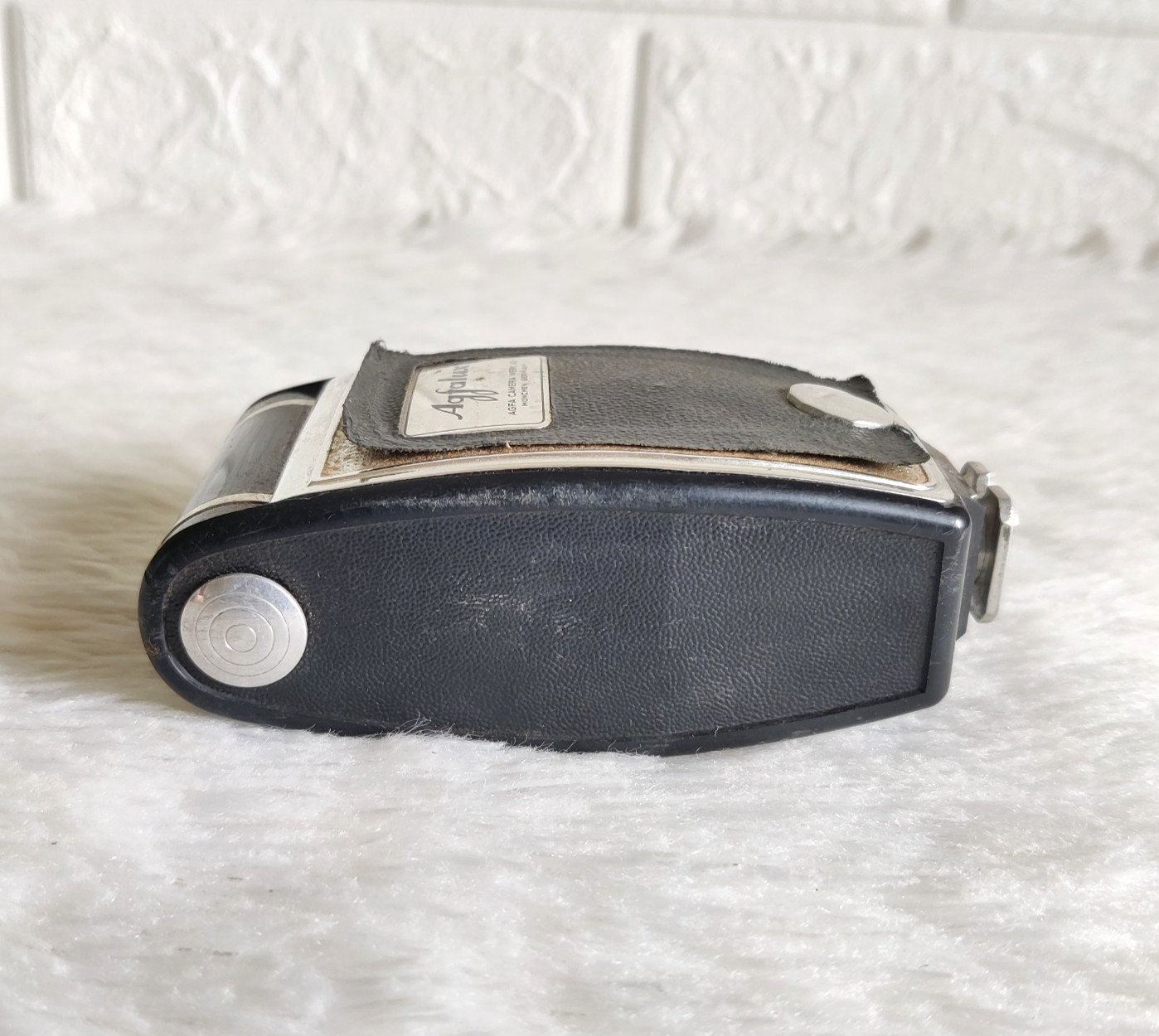 Vintage Agfalux AGFA Camera Werk AG Pocket Flash Germany w/ Original Case PLA249