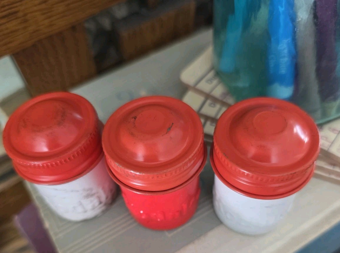 VTG 50s Lot of 3 Kodak 35mm Film Roll Embossed Container Metal Tin Can Canisters