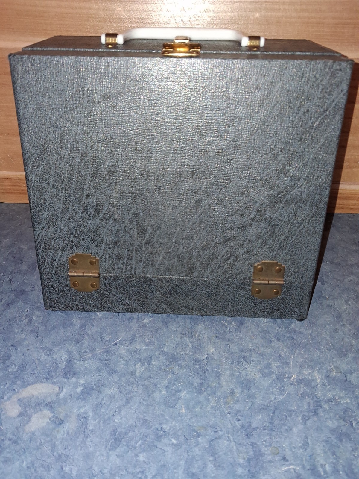 Vintage Faux Leather Carrying Case-Unknown What It Was Used For! 8.5″×9.5×7″