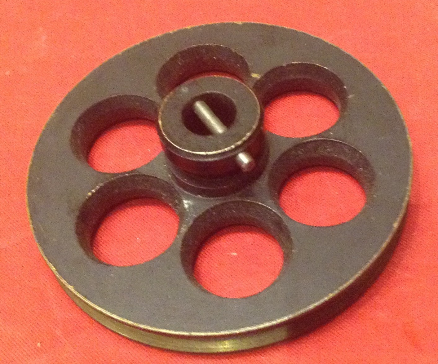 Pair (2) Vintage Brass Pulleys for 35mm Mitchell ? Film Magazine