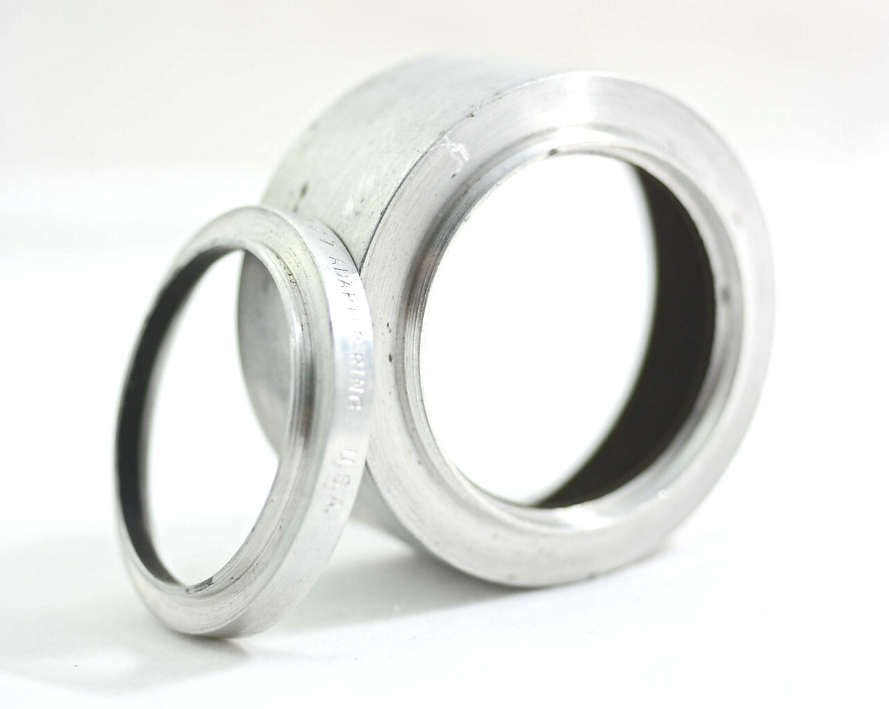 VINTAGE TIFFEN SERIES 7 THREADED CAMERA LENSHOOD WITH TIFFEN 704 ADAPTER RING