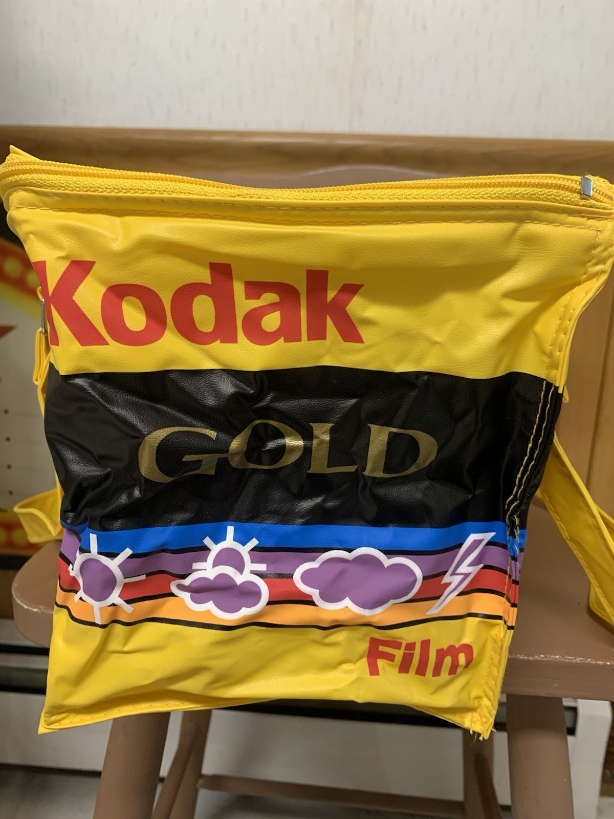 Kodak Yellow VTG Advertising Cooler Bag Gold Film Snappy Snaps 1h Photos 1980s