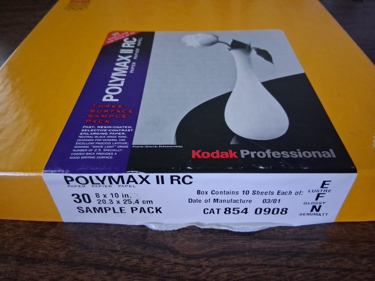 Kodak Professional POLYMAX II RC BW PAPER 8 x 10 in 20.3 x 25.4cm 30 Sample Pack
