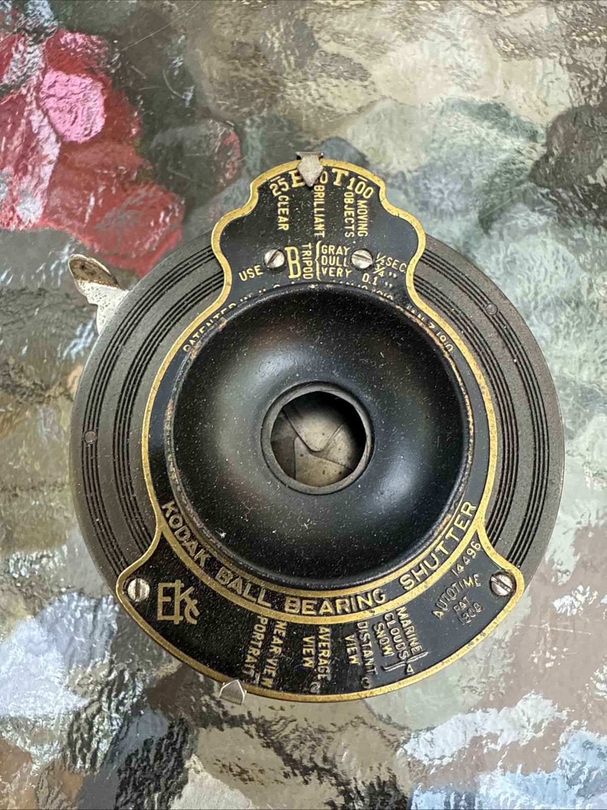 VTG Kodak Ball Bearing Shutter No.1 Autotime Dial Early 1900 Camera Part 2 1/4”