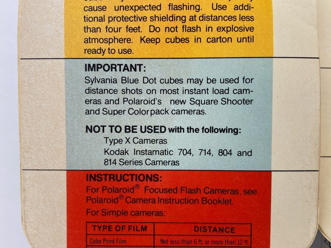 2 BOXES Sylvania Blue Dot Hi-Power Flash Cubes (4 Cubes) (16 Flashes)