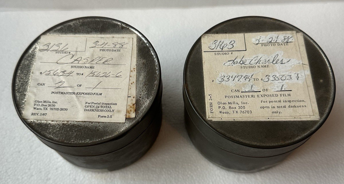 Vintage Metal Film Canisters Lot of 2