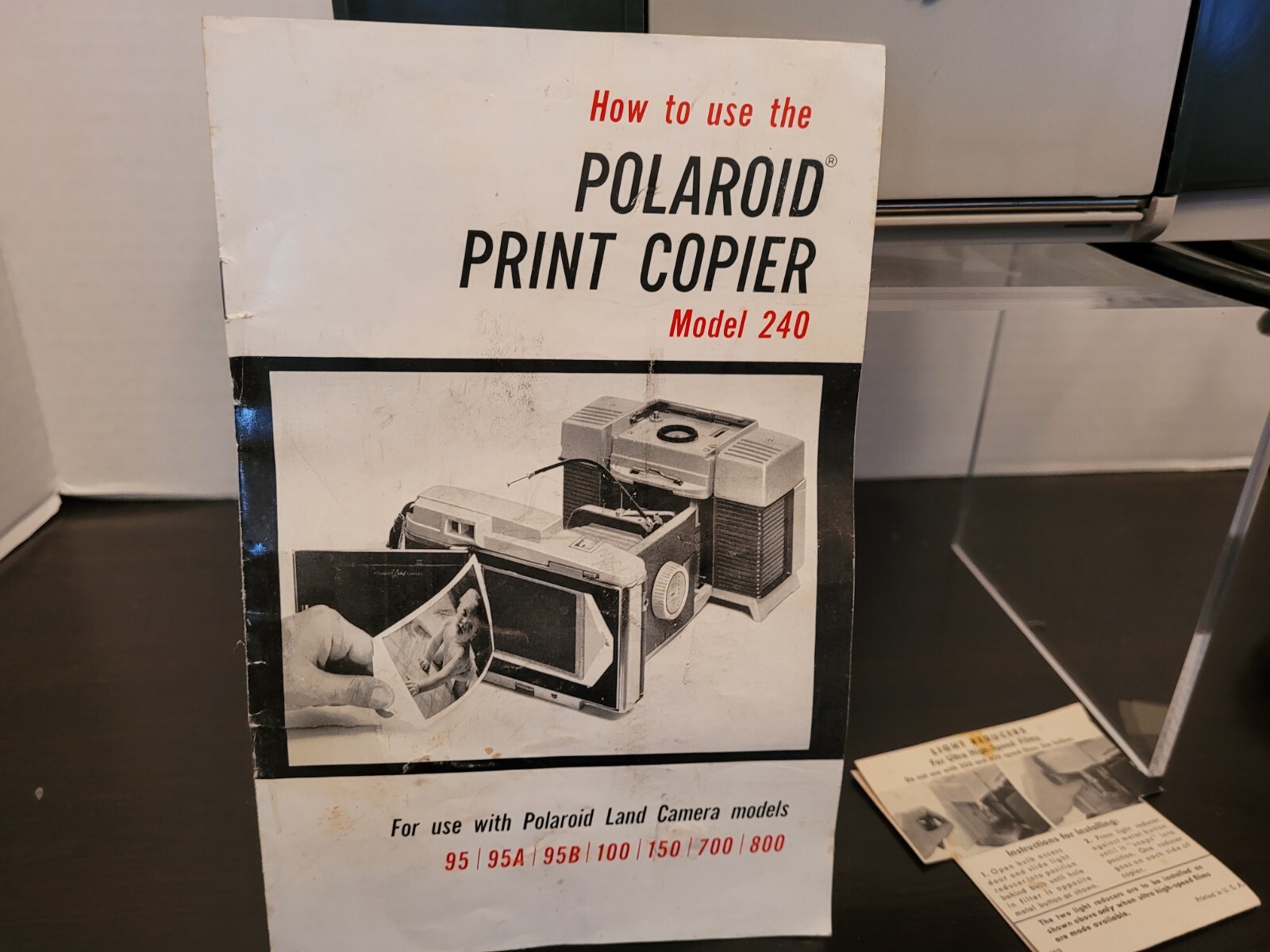 Vintage Polaroid Print Copier Model 240 Original Box & Paperwork