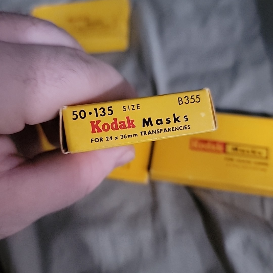 (4) Vtg Kodak Masks for Glass Slides 2 X 2 Inch (50pc X 135size) B355 24 x 36mm