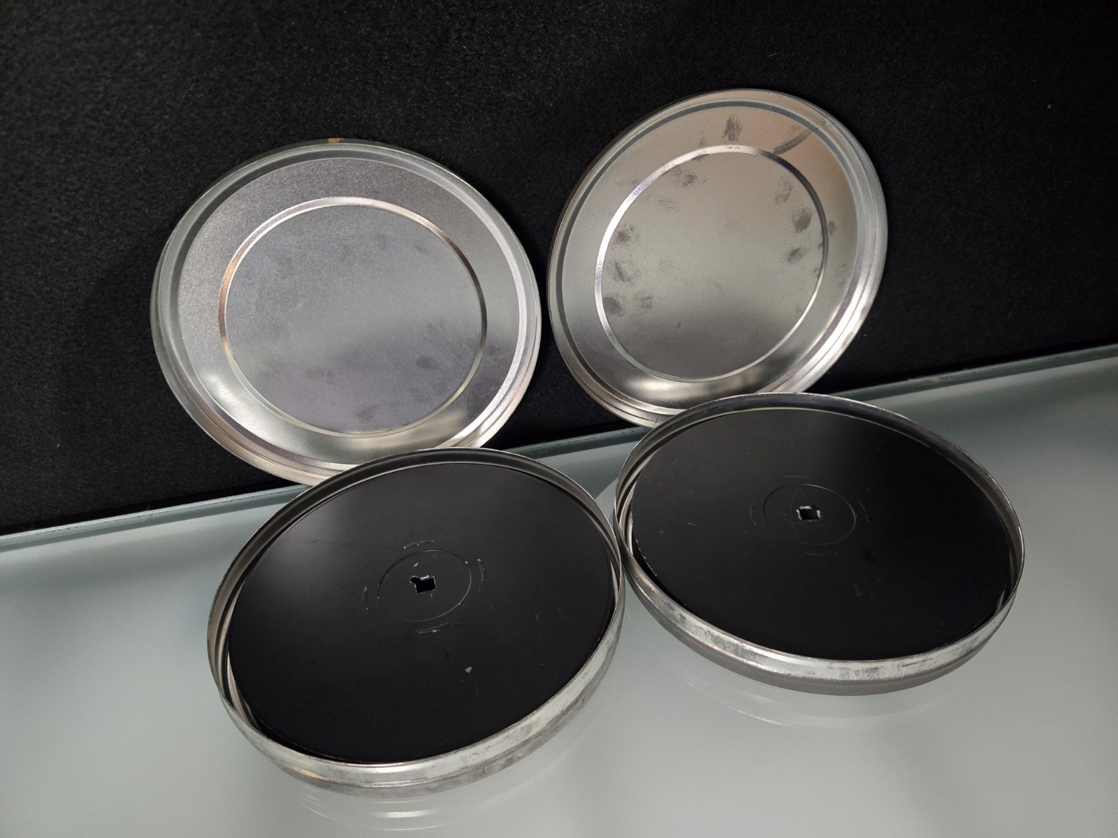 2 Vintage Kodak Film Reels With Silver Canisters