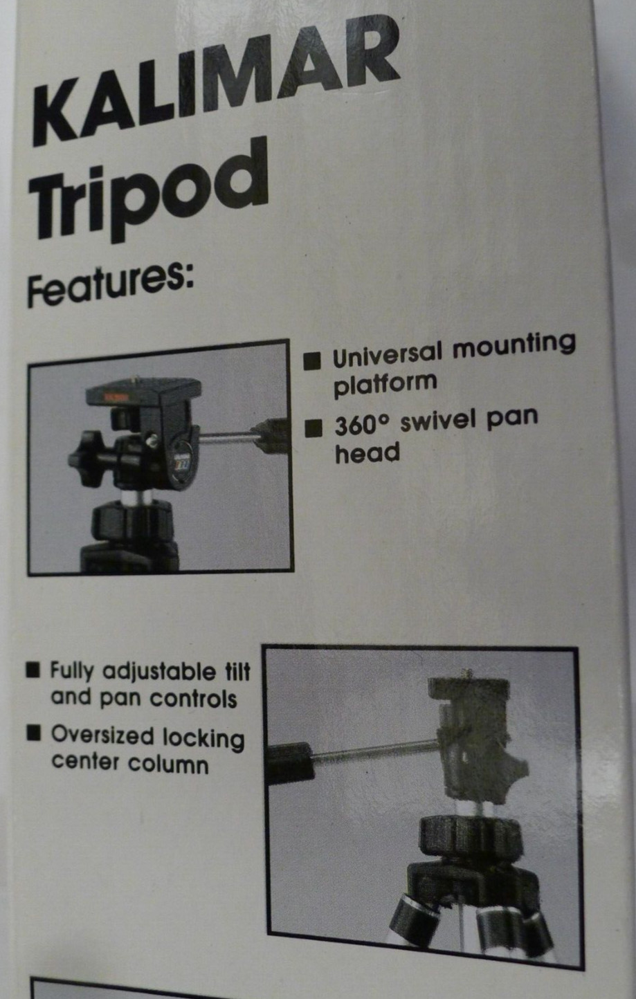 Kalimar PS-3 Universal Tripod with Swivel Pan Head Extends from 15″- 46″ – NEW