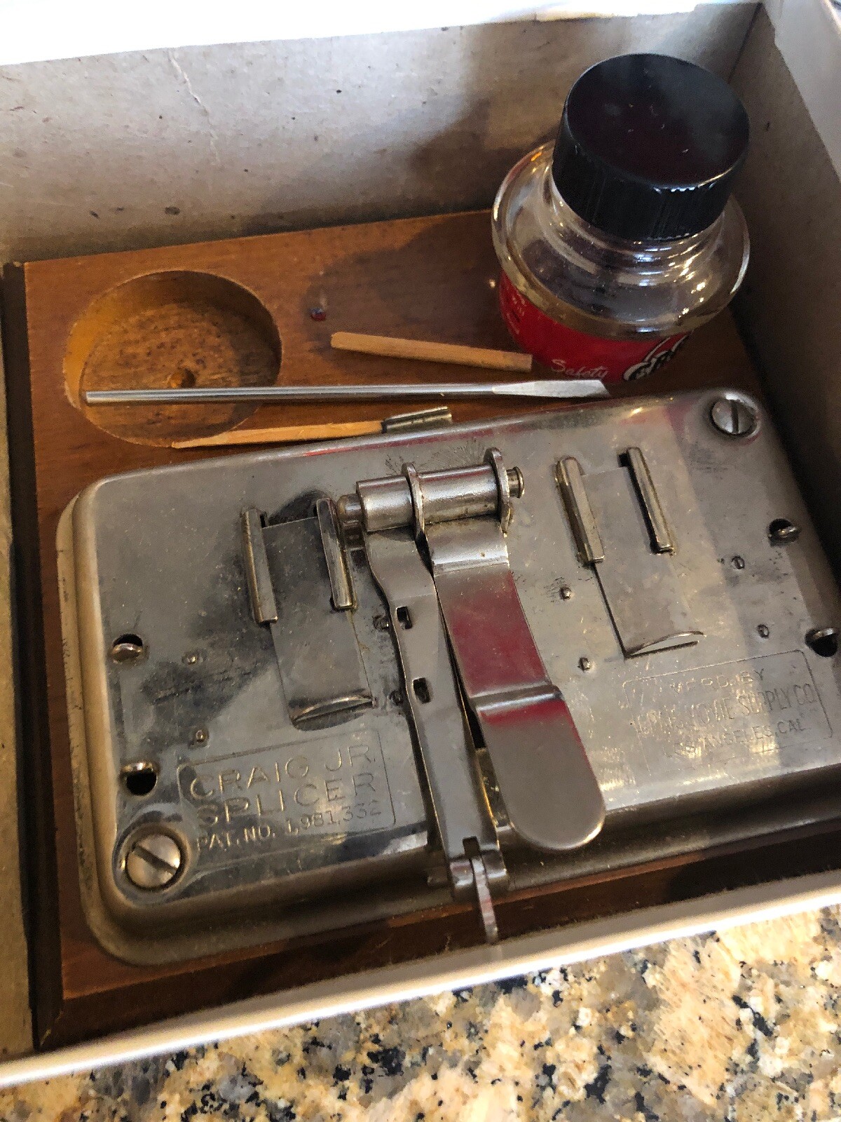 Craig 8mm 16mm Junior Splicer Film Movie Vintage Box Instructions Editing Jar