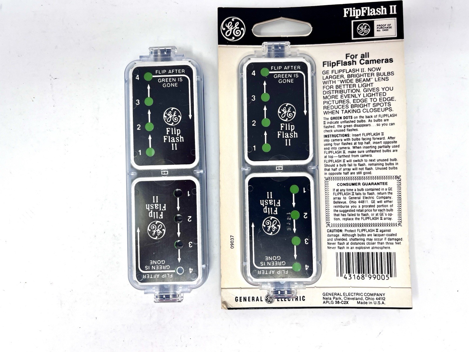 Flip Flash II Bulbs For Cameras GE 1 Twin Pack + 4 Unused Flashes Vintage READ