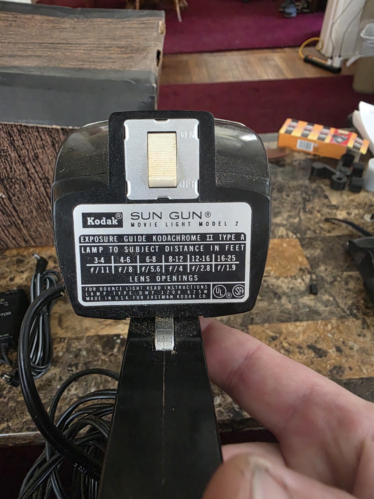 Kodak Sun Gun Movie Light Model 2 Movie Light w/ Cord Compatible with Eastman