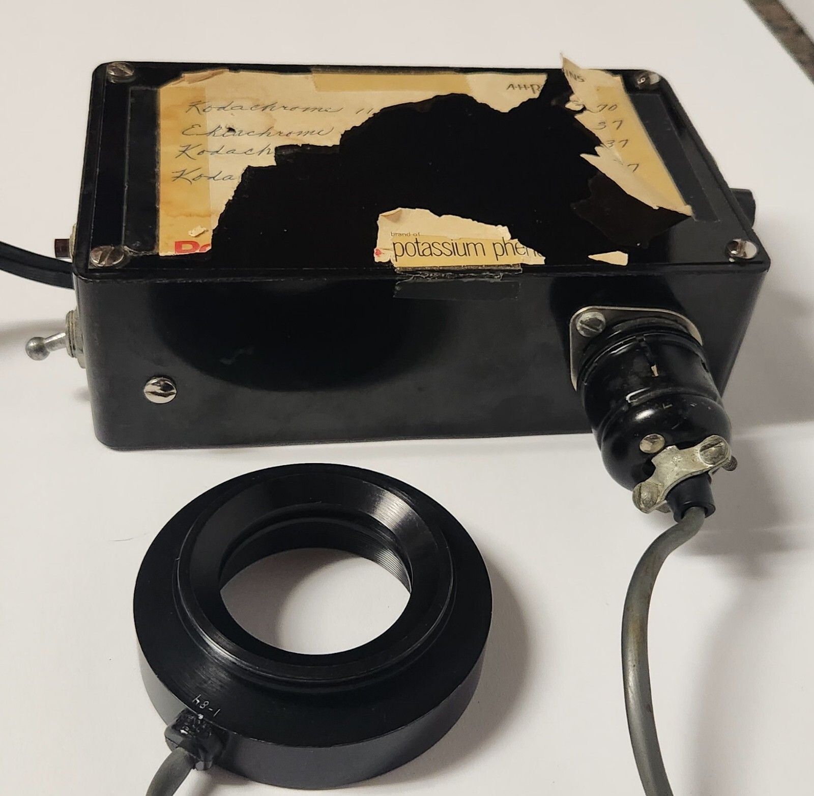 Vintage Camera Flash Ring with Control Box, TESTED Works Perfectly