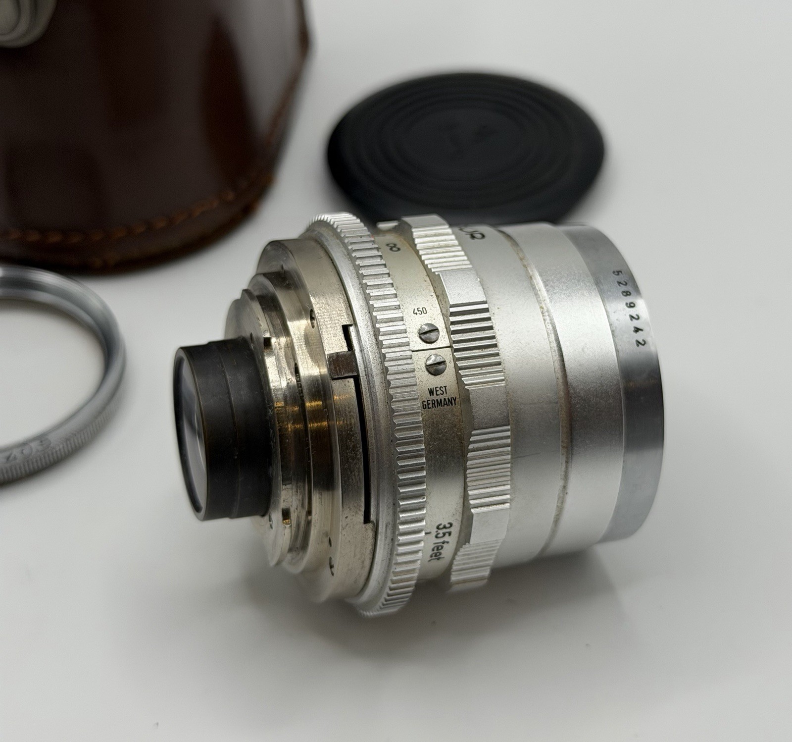 Voigtlander Dynarex 1:4.8/100 Camera Lens Bessamatic Ultramatic w/ Case & Filter