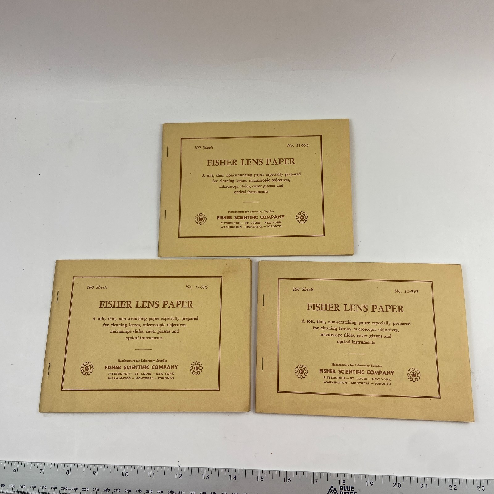 Vintage Fisher Lens Paper No. 11-995 – 100 Sheets Optical Cleaning – Lot of 3