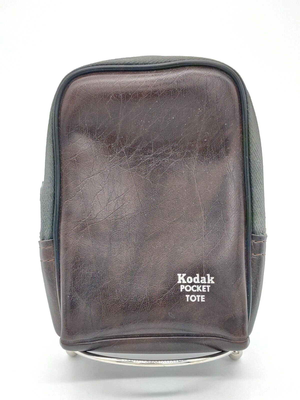 Brown Leather Leatherette Kodak Pocket Tote Zippered Camera Carrying Case