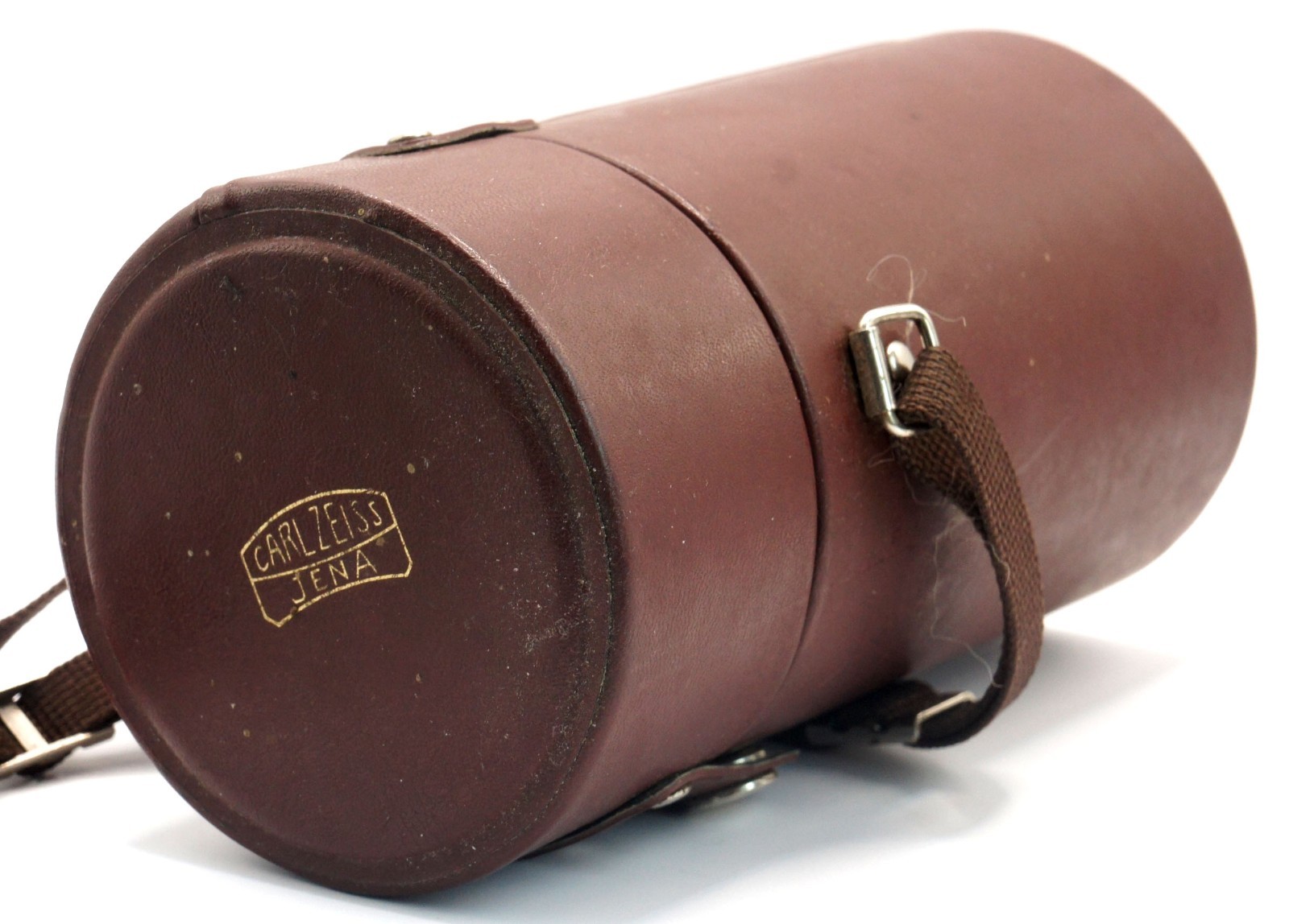 Vintage Carl Zeiss Jena Leather Lens Case Vario-Prakticar 87mm Wide DDR Rare