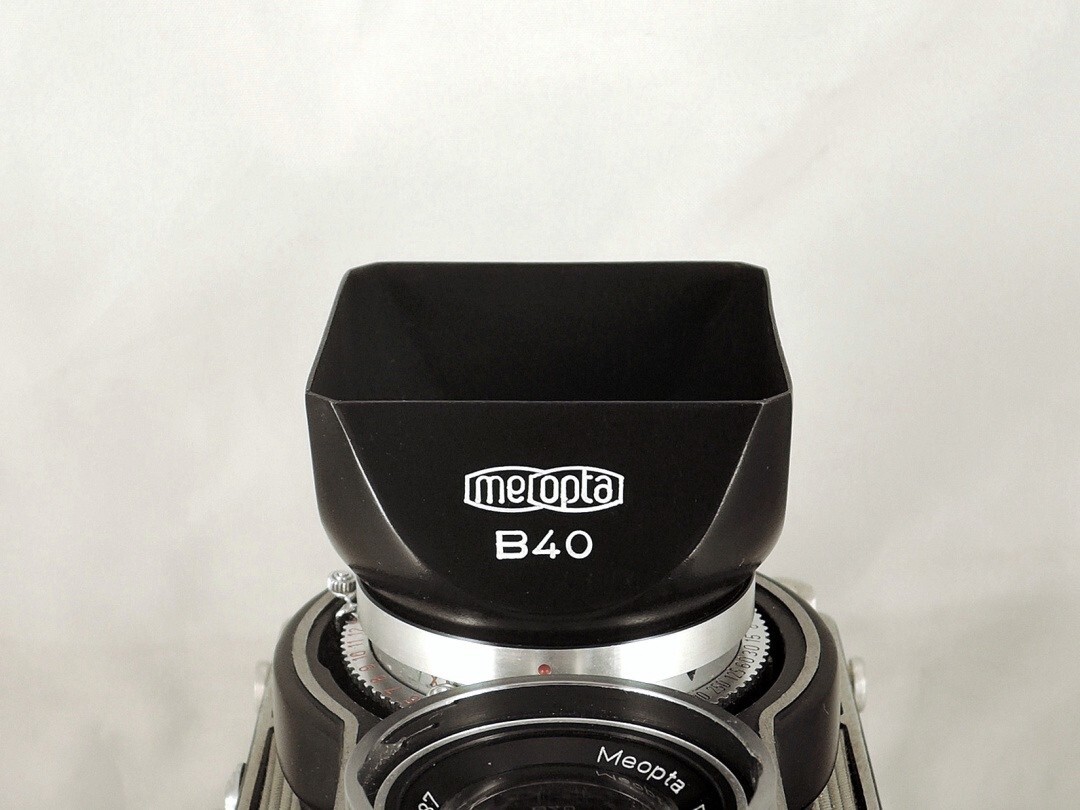 Shade hood Flexaret Meopta square bayonet B40 metal + Genuine box very nice
