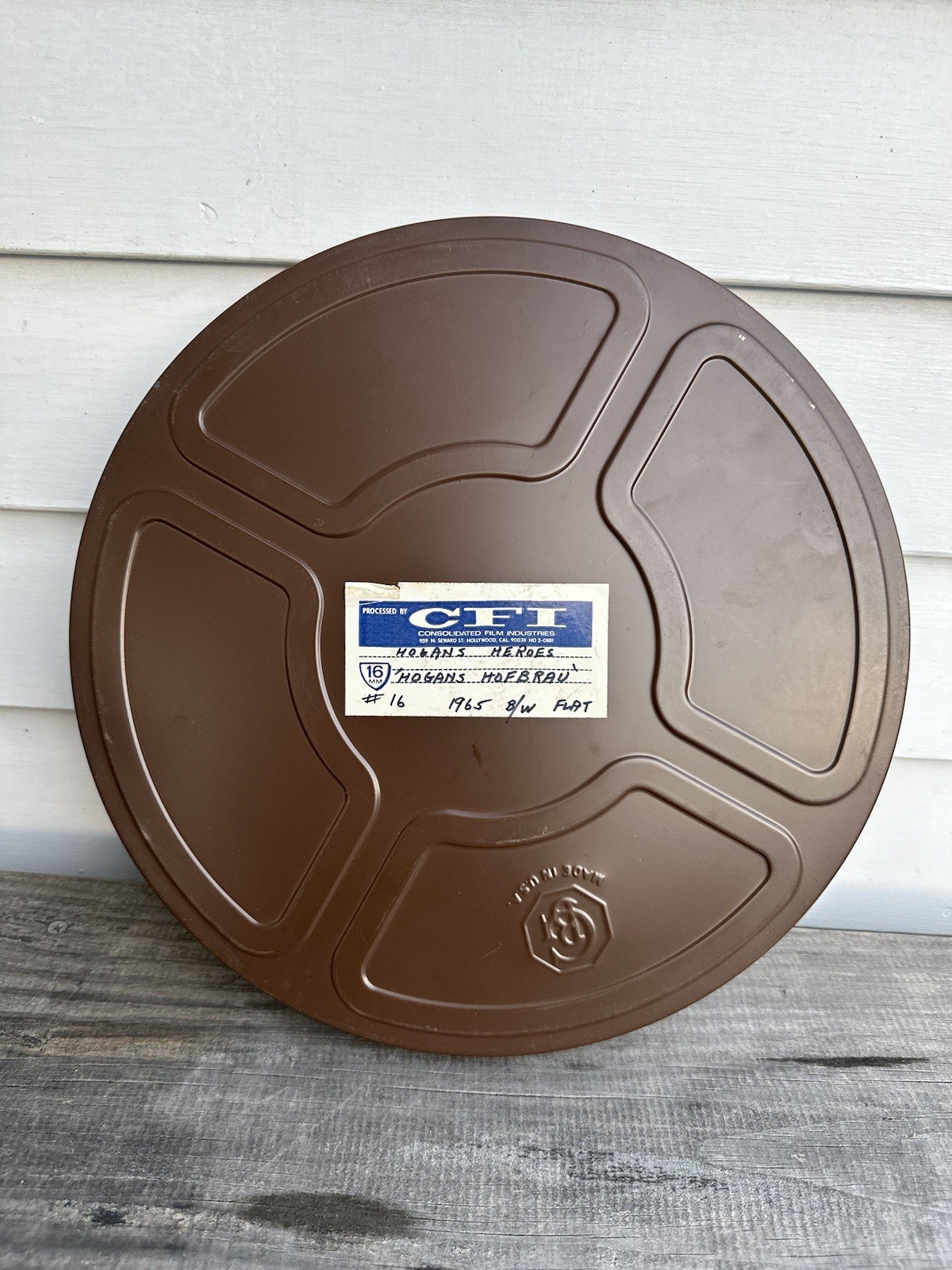 VINTAGE Reel To Reel Film Case w/ CFI Label Stating Hogans Heroes – Case Only