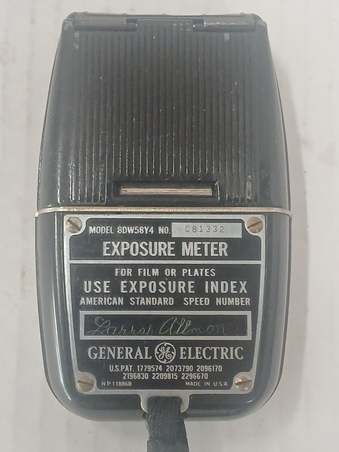 Vintage 1940’s GE Exposure Light Meter 8DW58Y4 Working No Case
