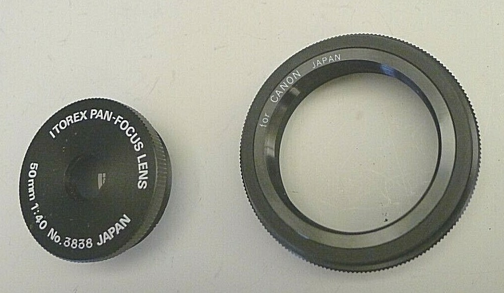 Itorex Pan-Focus Lens 50mm 1:40 Pin Hole with Canon Adapter – Works Great