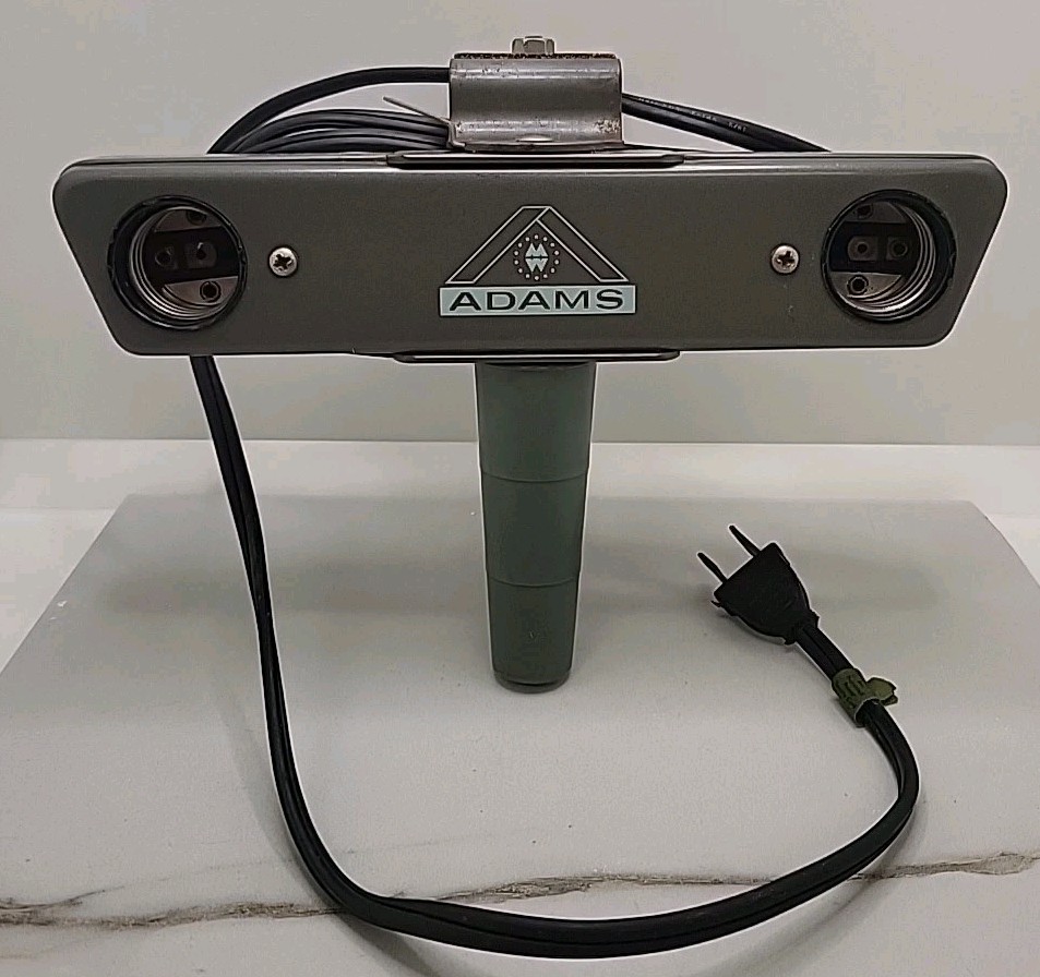Vtg Adam’s Bar Light 2-Lamp Movie Light Works Photography Movie Making USA W20