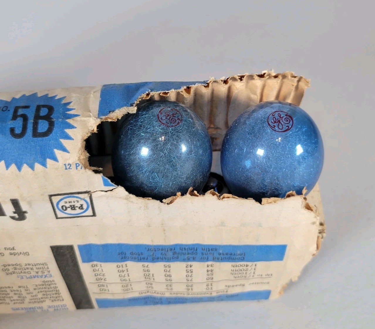 Lot of 3 Boxes Vintage P•R•O PRO Line No. 5B Photo Flashbulbs Blue