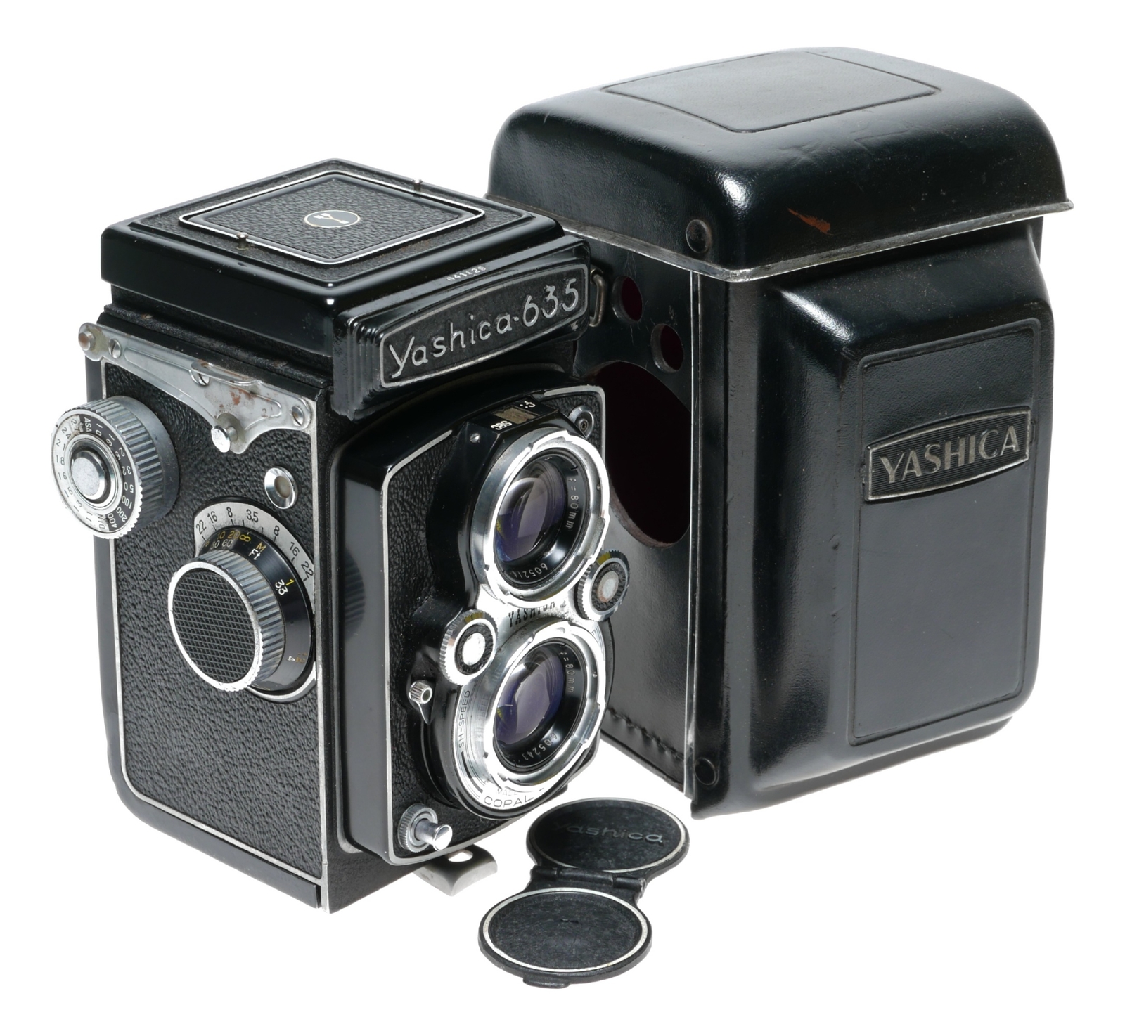 YASHICA 635 Dual Format TLR 120 35mm Film Camera Yashikor 3.5/80