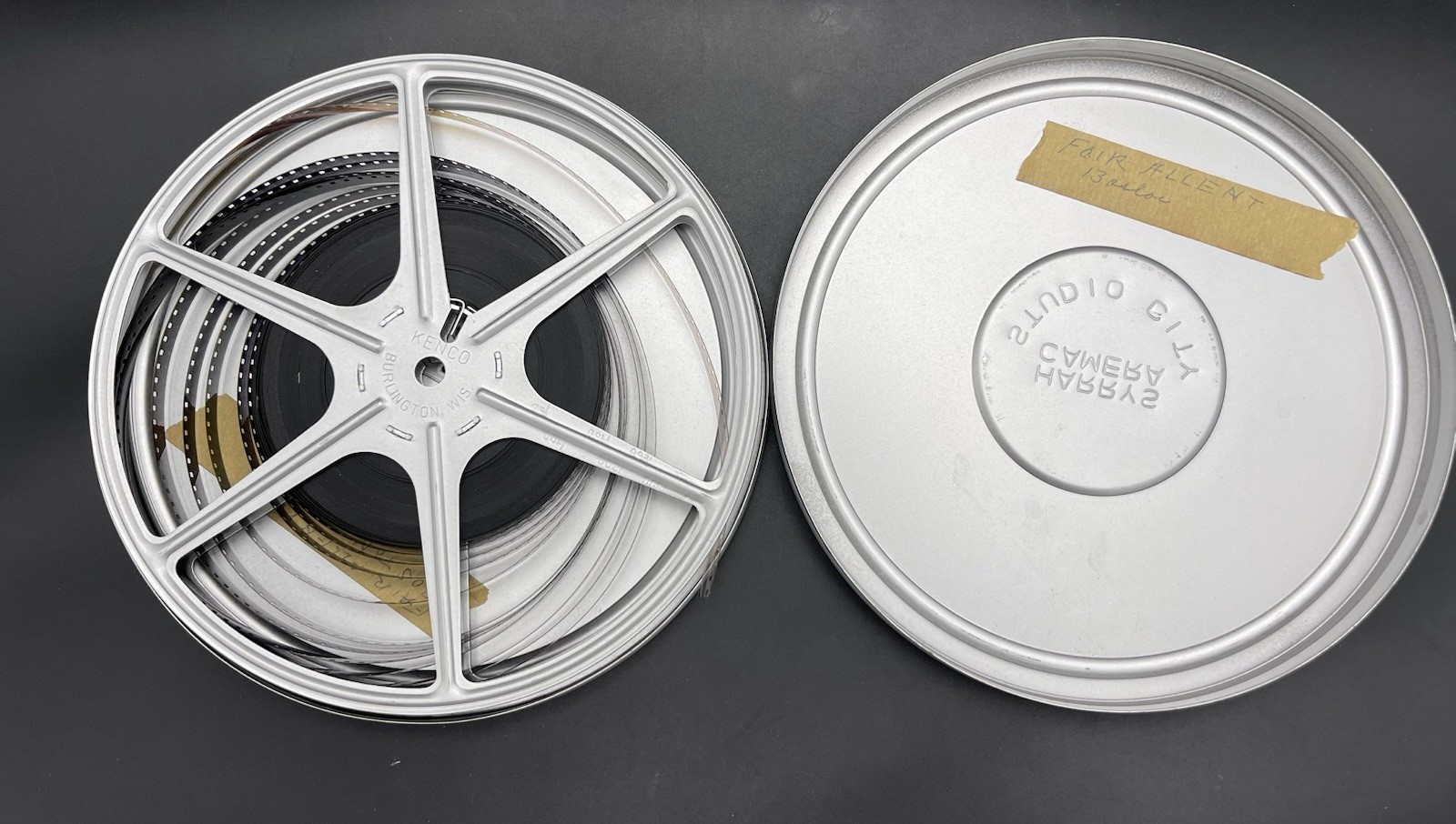 VTG 7″ Movie Reel 8mm Film and Canister Splicer Estren Trip Fair Alenton Bistro