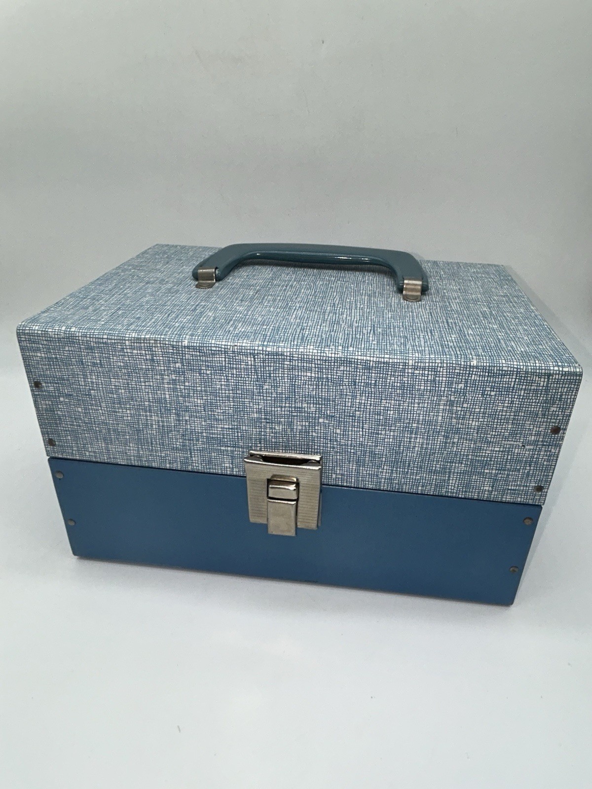 Vintage Complete BRUCE Metal Super 8mm Film Storage Case Box & 12 Canisters 1D