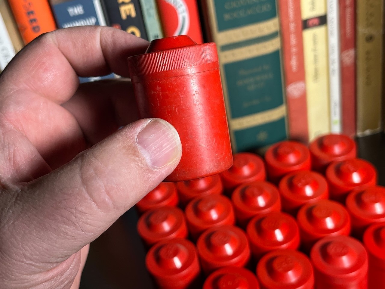 LOT OF 20 35mm RED GAF Film Canisters & Caps 35mm Storage Containers Plastic