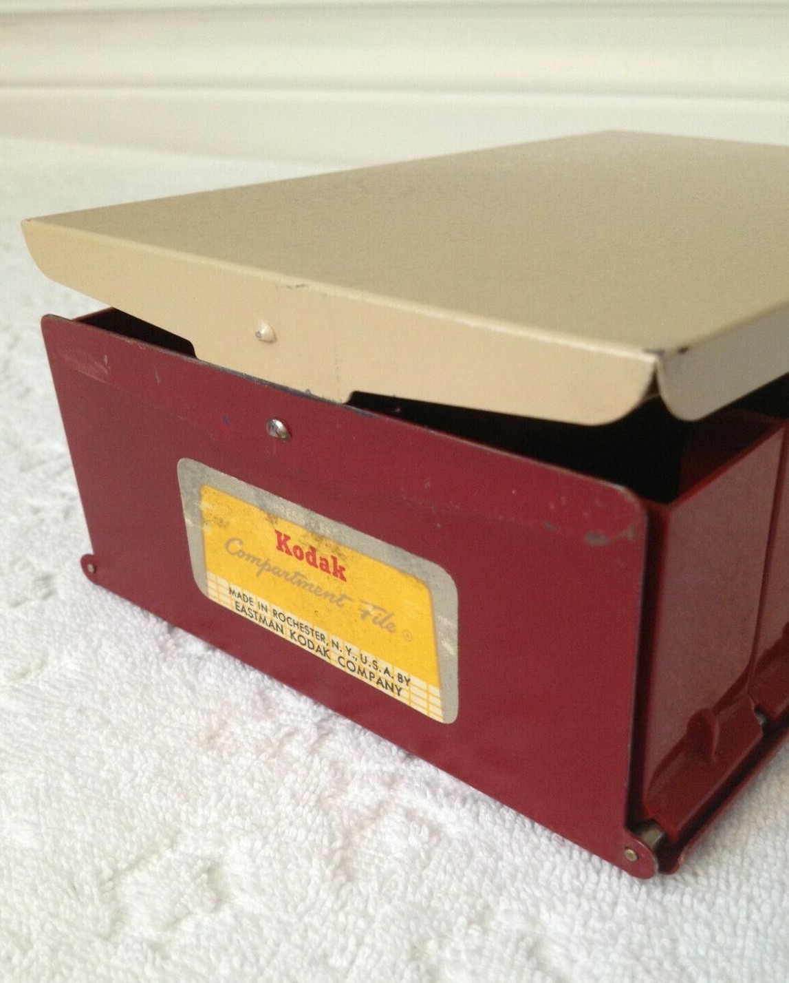 Vintage 1950’s Eastman KODAK Co. Mounted Slides File-Box w Index-Card, Label