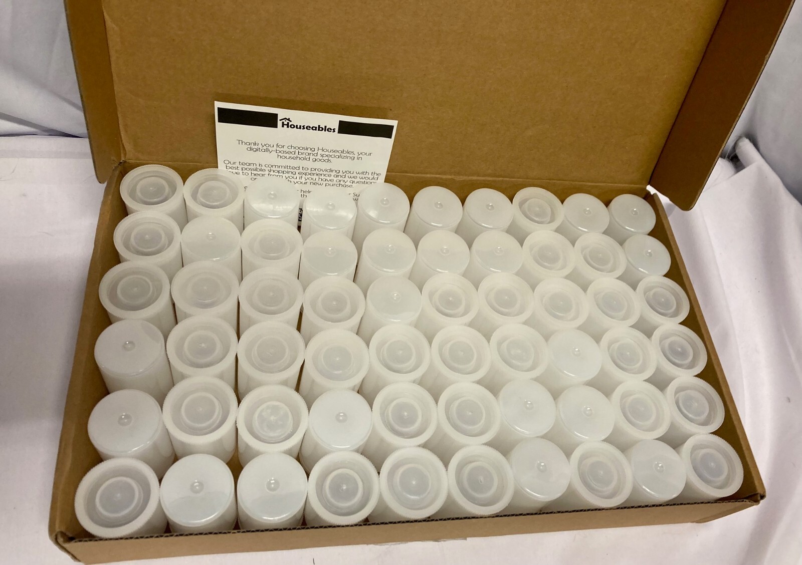 Film Canisters With Caps, Film Canisters, 60 Pack, 35MM Film Case – NEW(open bx)