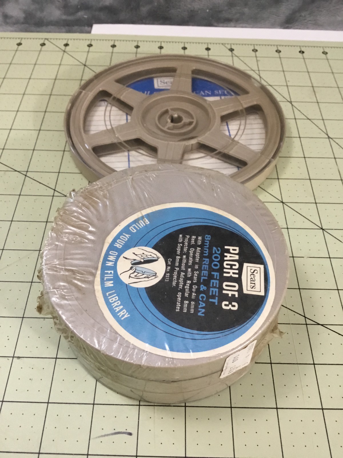 Four Vintage Sears 8mm Reel and Can Library Storage Sets – No 9312 and 9313