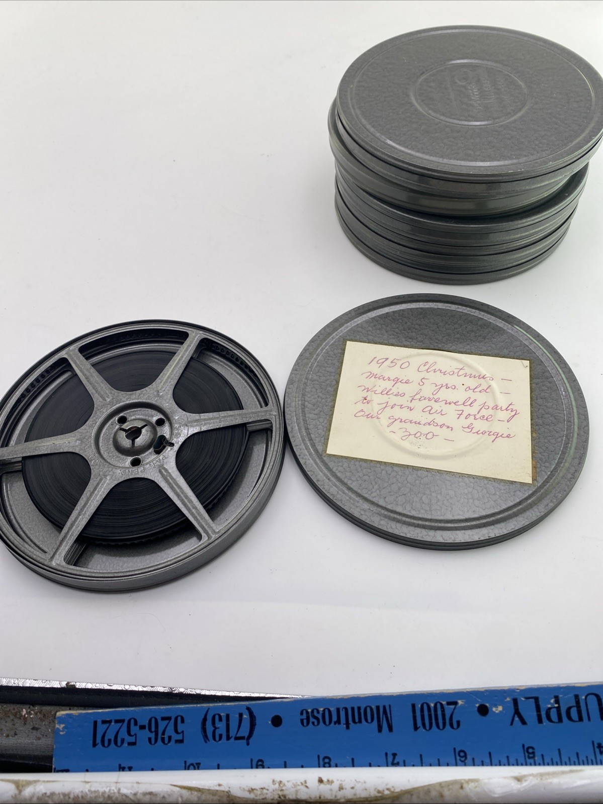 VTG LOT Compco Corp ++ Metal Film Canisters w/Home Movies