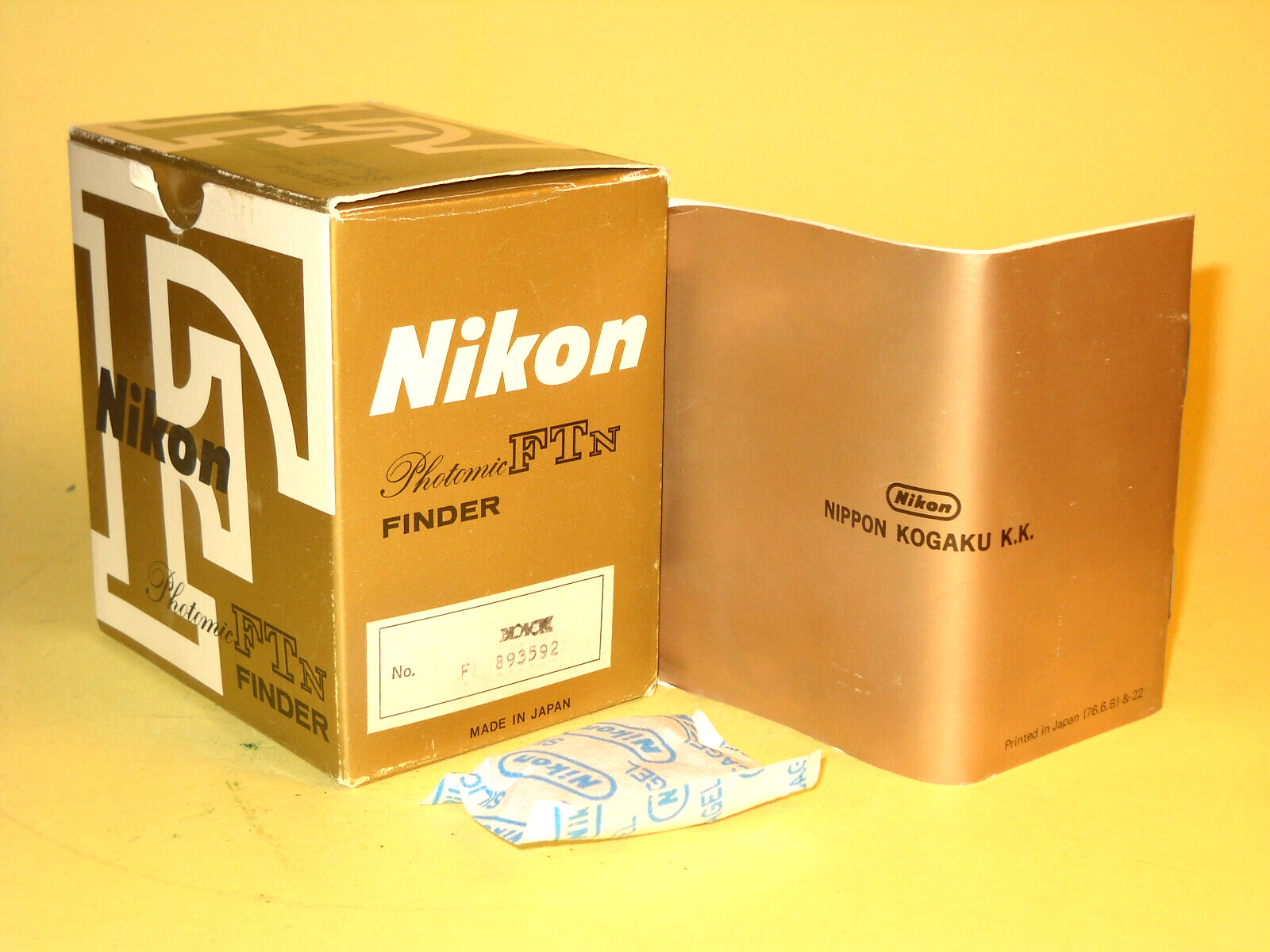 Original Box and English Instructions for Nikon F Photomic FTn Finder…