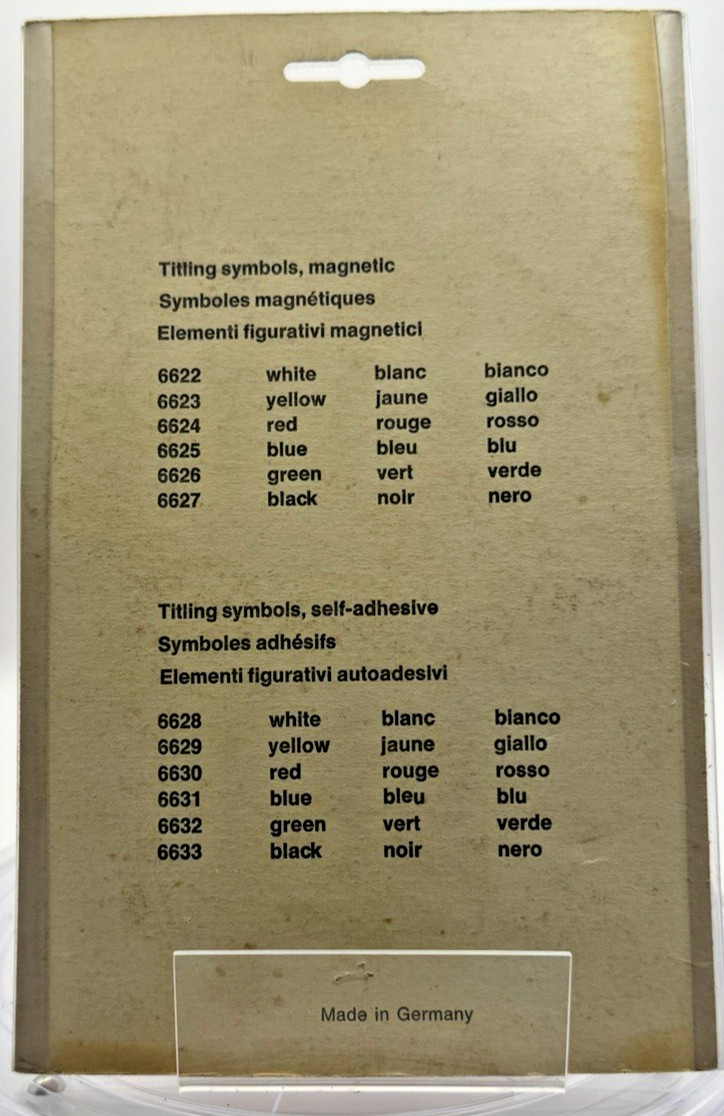 Vintage Kaiser Fototechnik Titling Symbols for Slides & Film Blue NOS Germany