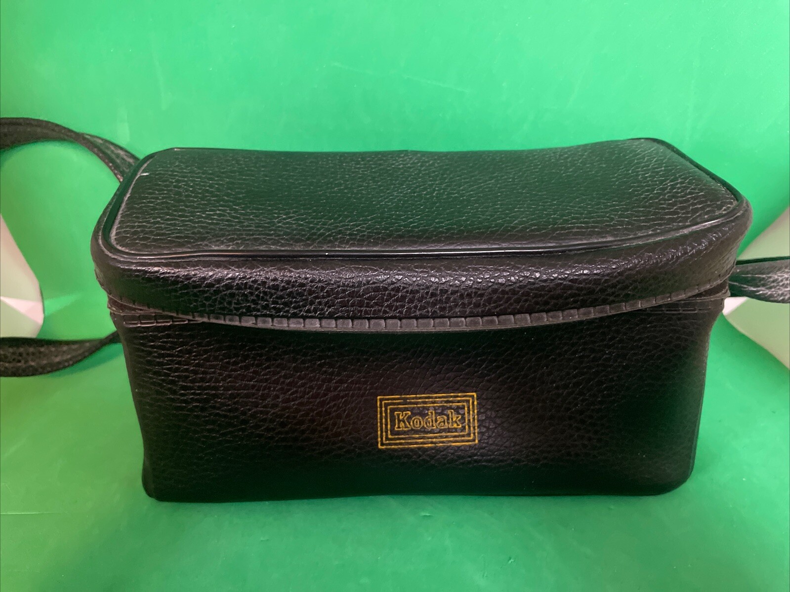 Vintage Kodak Black Camera Flash Lens Accessory Zippered Storage Carry Bag Case