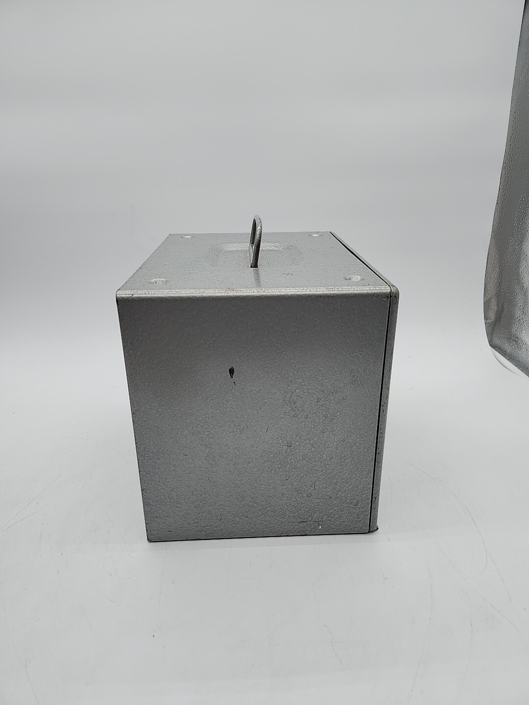 Vtg Brumberger 8 mm metal reel holder case storage bin 1950 mid century