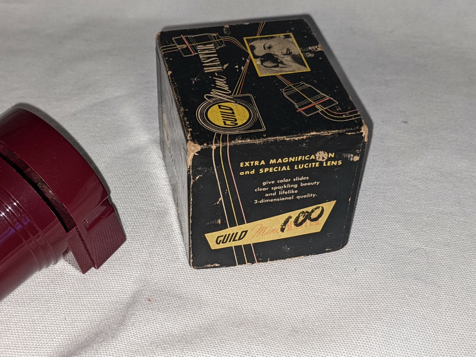 Vtg 1950s Craftsmen’s Guild Mini-Master 2 x 2″ 35mm Slide Viewer w/ Original Box