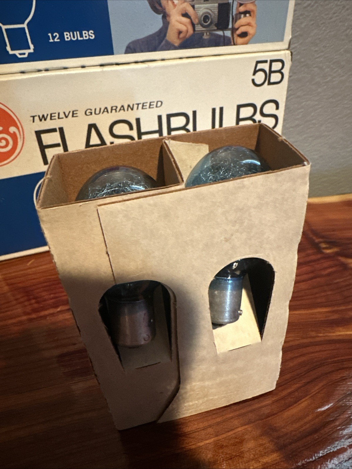 Vintage General Electric GE 5B Blue Camera Flash Bulbs 2 Box 24 Bulbs