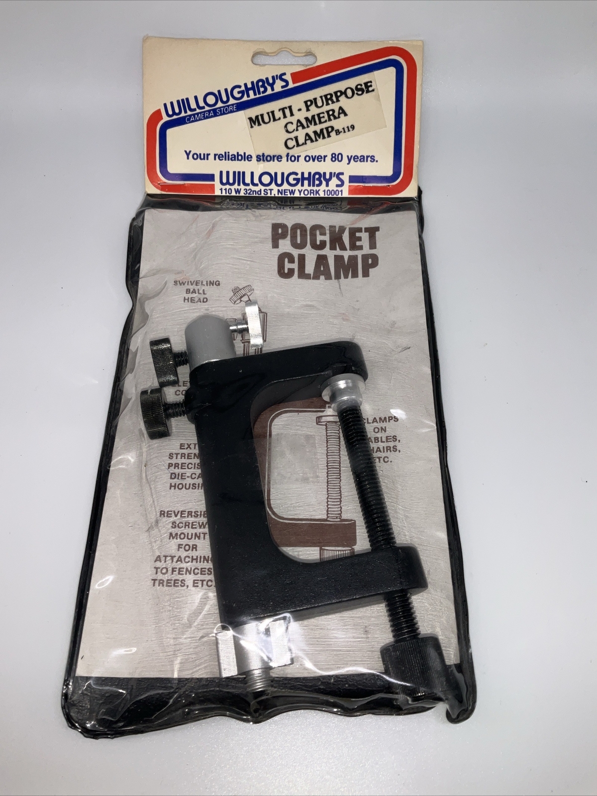 WILLOUGHBY’S Photo Pocket Clamp New Old Stock Rare