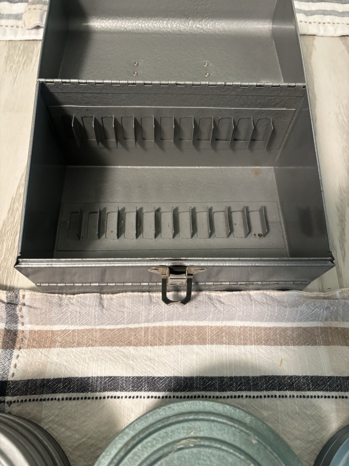 Vtg Lot of 12 8MM Film Canister With Metal The Eagle Lock Company Storage Box