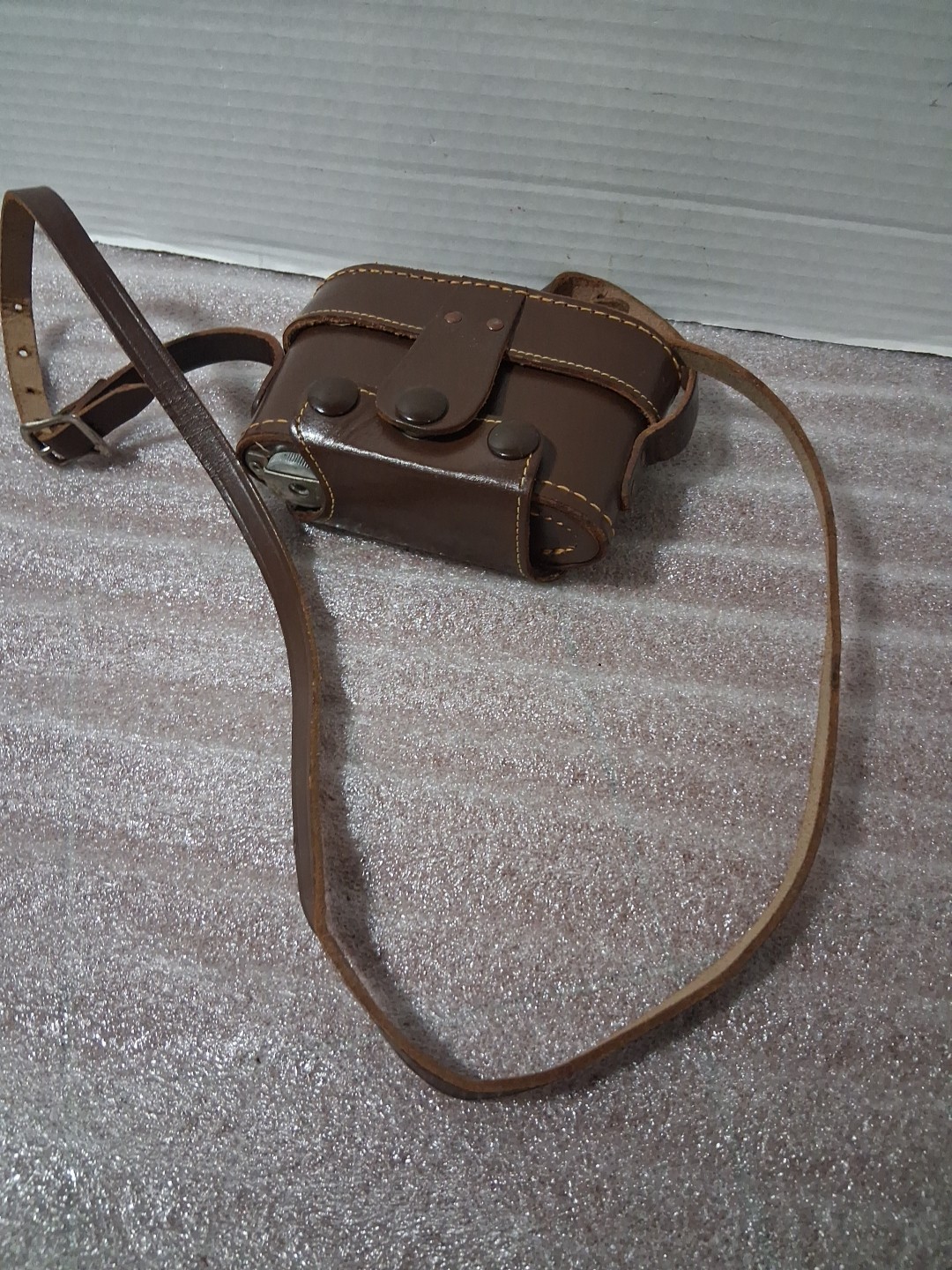 Vintage Ruko Built Rite Kase Leather Folding Camera Case