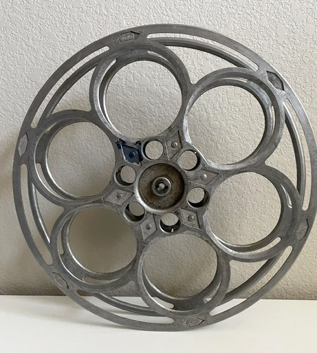 Vintage Goldberg Bros. Denver, Colo. 35mm 15″ 6 Hole Movie Theater Film Reel