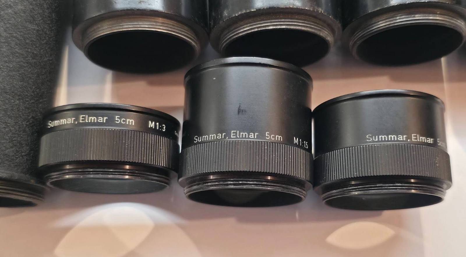 EIGHT VINTAGE EXTENSION TUBES / E LEITZ NEW YORK 90mm + SUMMAR ELMAR 5cm